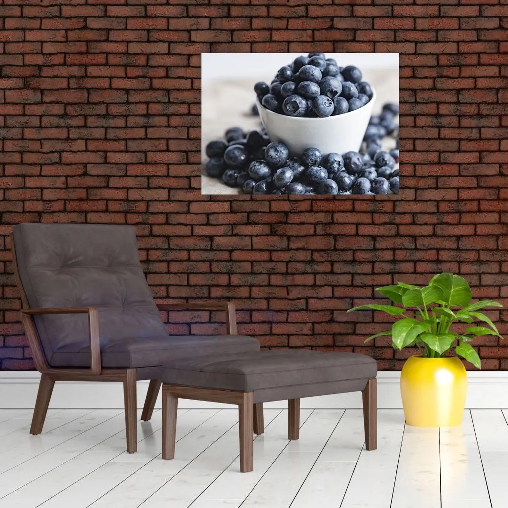 Obraz na szkle - Jagody (70x50 cm)