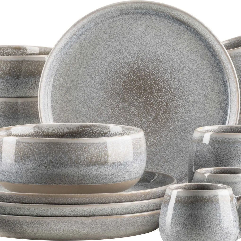 Mäser Zestaw naczyń śniadaniowych 16 szt. AQUATA – szary