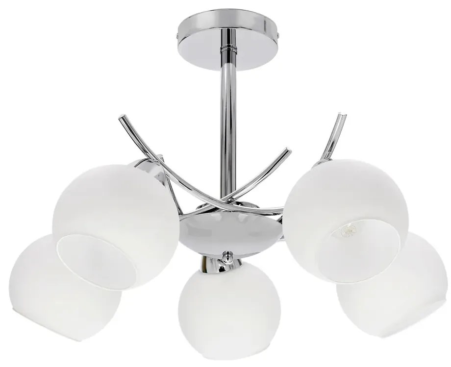 Biały pięcioramienny żyrandol wiszący - 4X M072 F4-D39