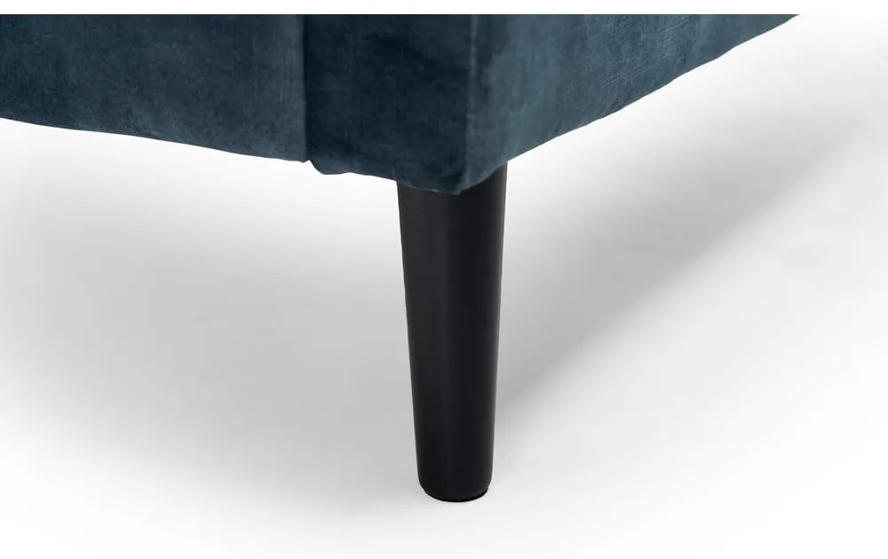 Ciemnoniebieska sofa z aksamitnym obiciem Scandic Adagio, szer. 220 cm
