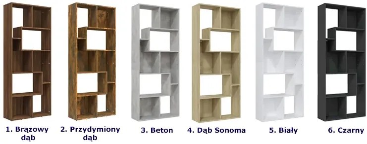 Regał z półkami w stylu skandynawskim dąb sonoma K4-B79