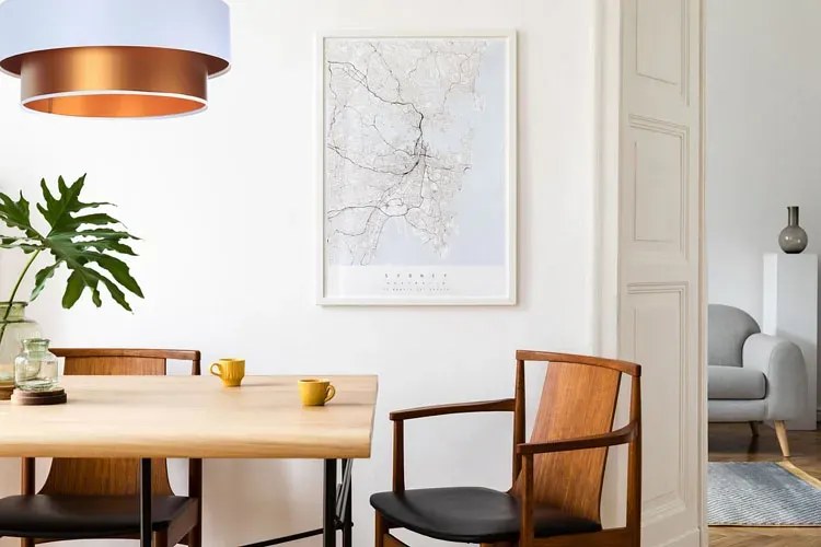 Miedziano-biała duża lampa wisząca glamour - S420 L1-L34