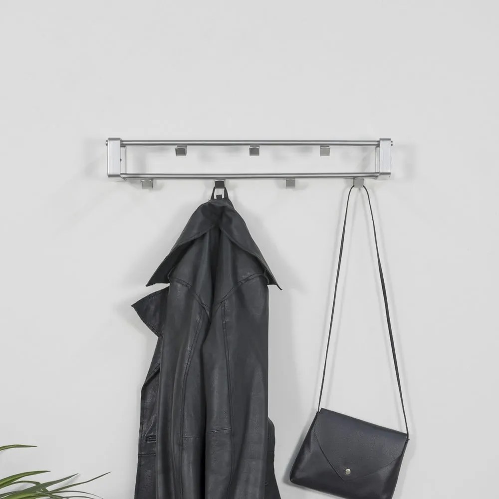 Metalowy wieszak ścienny w kolorze srebra 60 cm Rex – Spinder Design