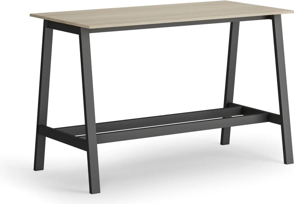 Wysoki stół barowy, 1600 x 800 mm, dąb naturalny