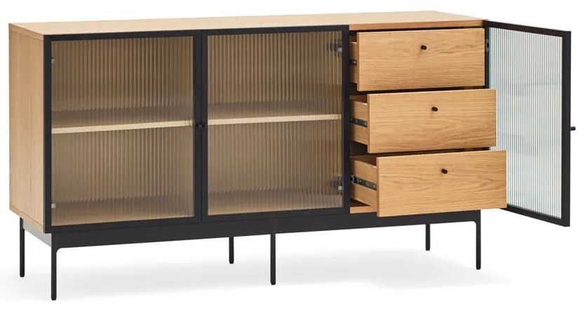 Komoda w dekorze dębu Teulat Blur, szer. 140 cm