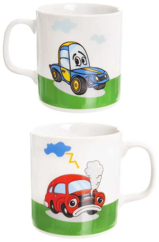 3-częściowy zestaw dziecięcych porcelanowych naczyń Orion Cars