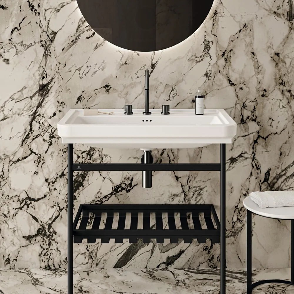 Czarny metalowy stelaż pod umywalkę 56x82 cm Conca – Ideal Standard