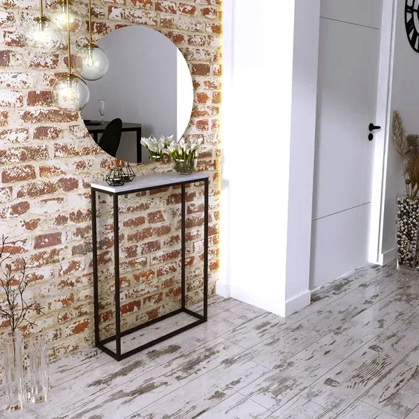 Nowoczesna konsola czarny + beton G6-K36