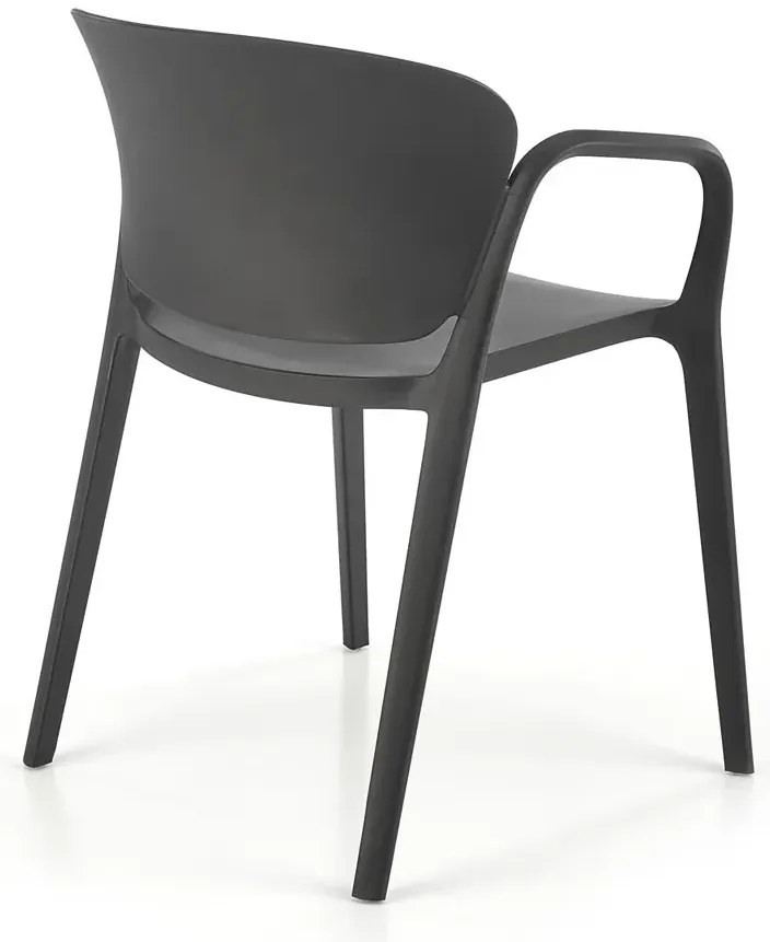Minimalistyczne czarne ogrodowe krzesło C3-G41
