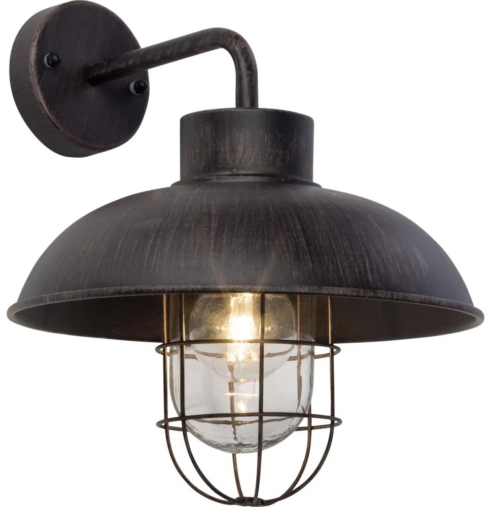 Brilliant - Kinkiet zewnętrzny PORTLAND 1xE27/60W/230V czarny/patyna