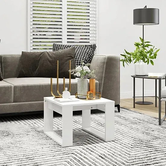 Biały minimalistyczny stolik kawowy H7-C65