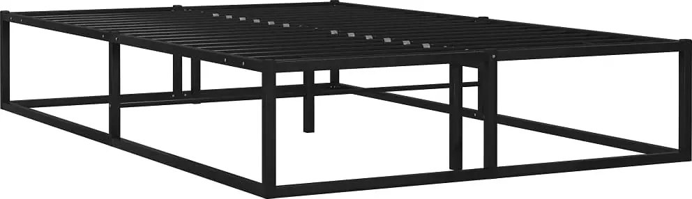 Czarne Metalowe Łóżko Niskie Industrialne 120X200 Cm N4-C74