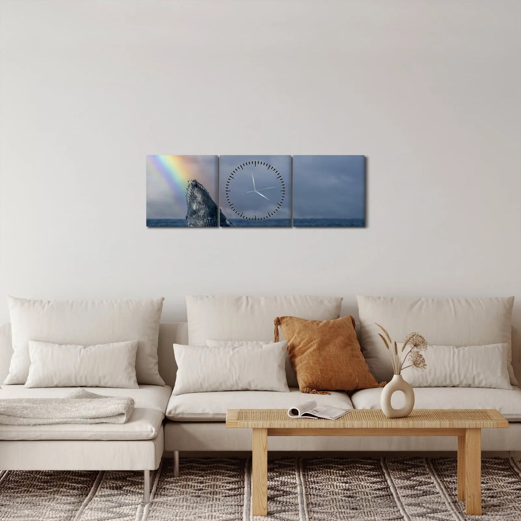 Obraz - Garbus (z zegarem) (90x30 cm)