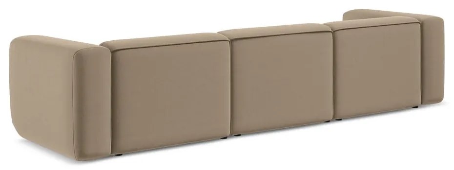 Beżowa aksamitna sofa 319 cm Ekahi – Makamii