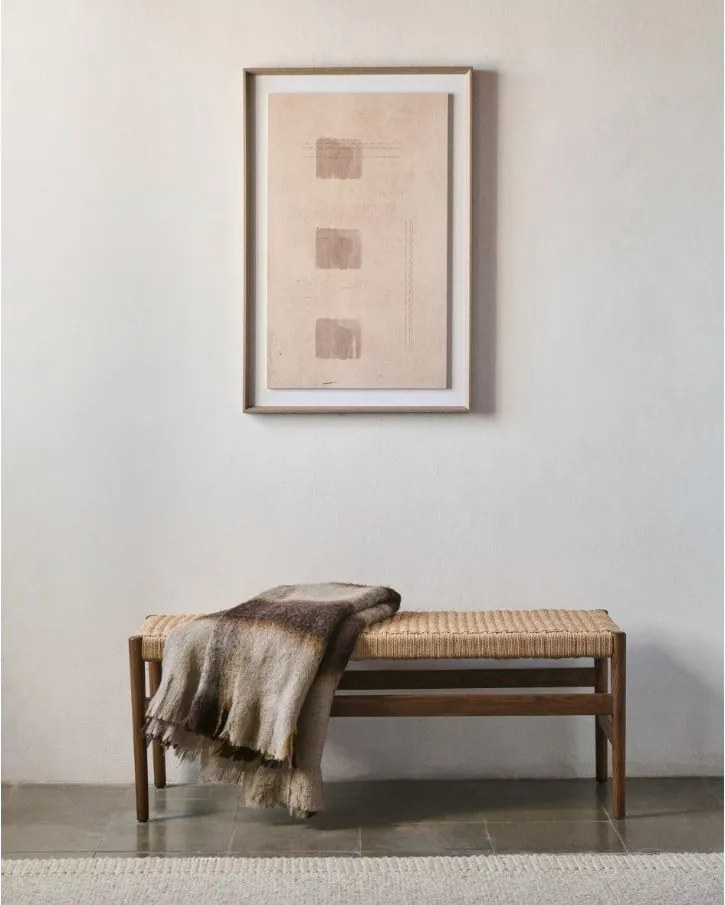 Brązowo-naturalna ławka Zaide – Kave Home