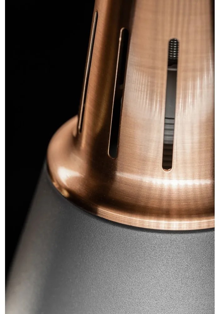 Szara lampa wisząca z metalowym kloszem ø 22 cm Gianni – GTV