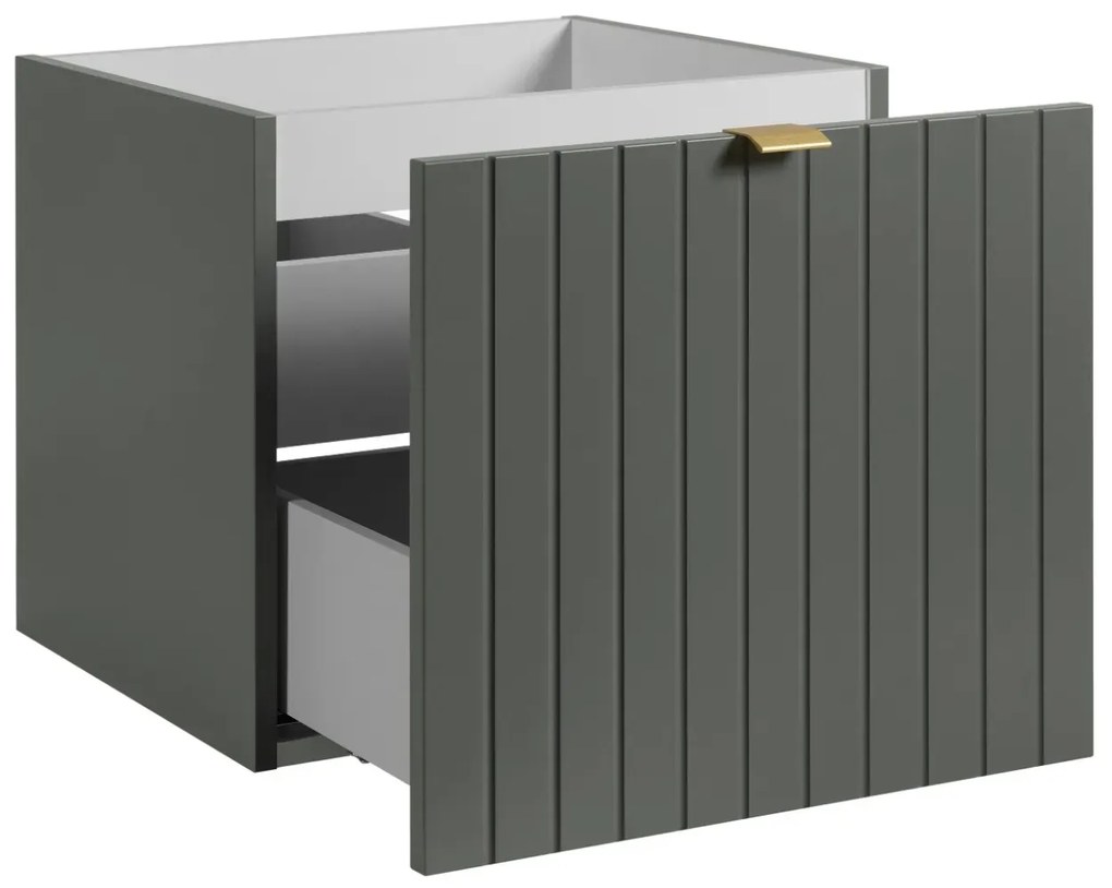 Szafka pod umywalkę HARMO 50 cm szaro-zielony półmat KROFAM