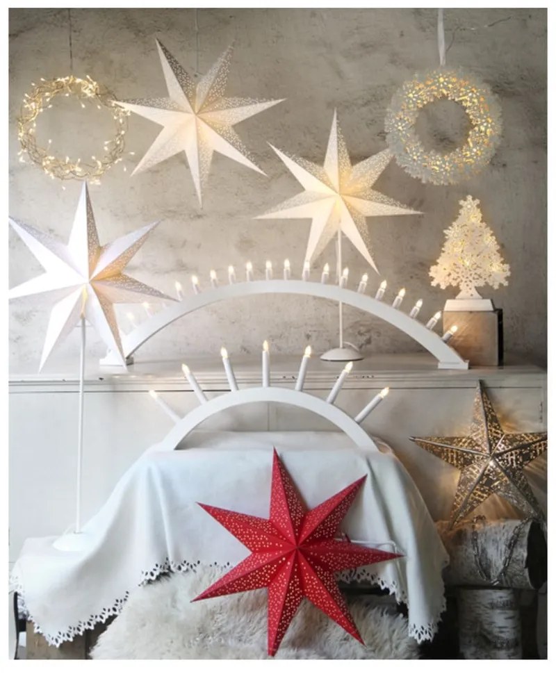 Czerwona dekoracja świetlna Star Trading Dot, ⌀ 54 cm