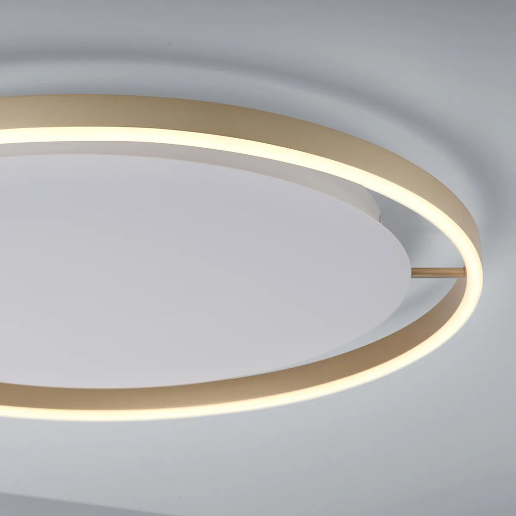 Lampa sufitowa mosiądz 60 cm w tym LED 3-stopniowy ściemniacz - Zlatan Nowoczesny Oswietlenie wewnetrzne