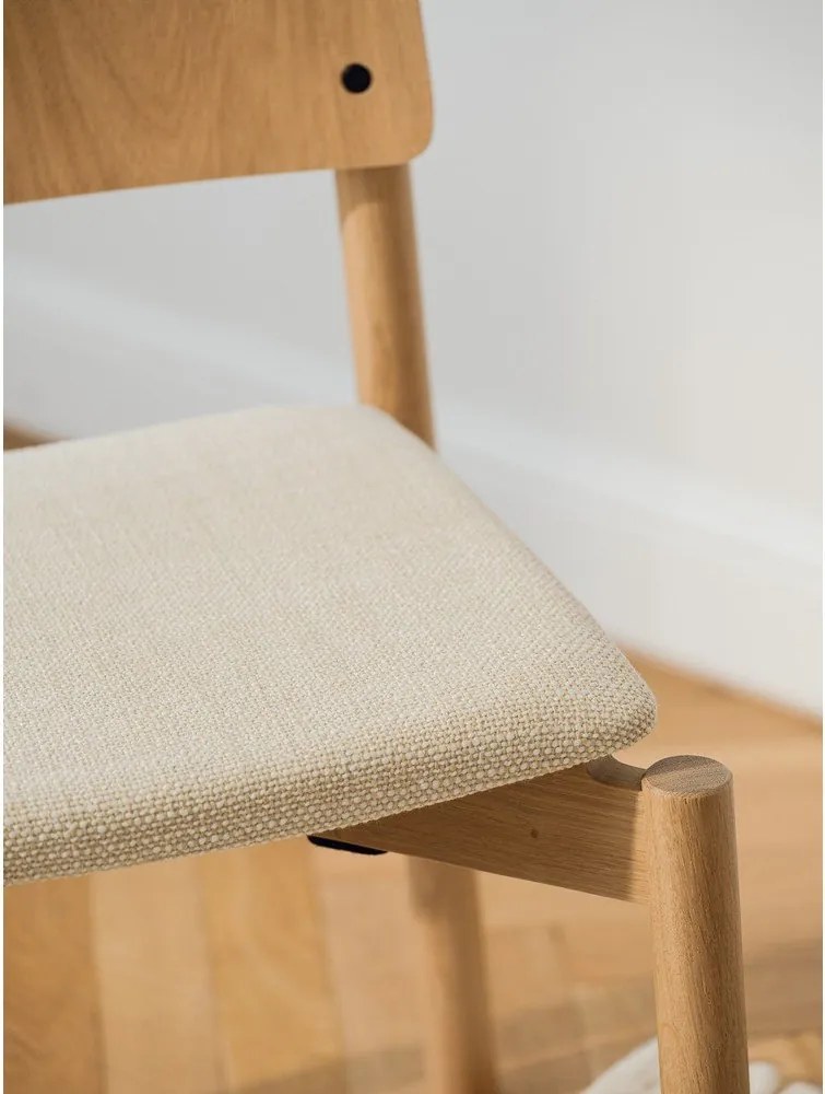 Krzesło sztaplowane w dekorze dębu w naturalnym kolorze Wem – noo.ma
