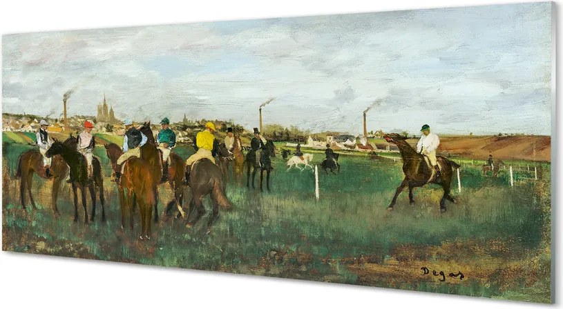 Szklany Panel Wyścigi Konne - Edgar Degas
