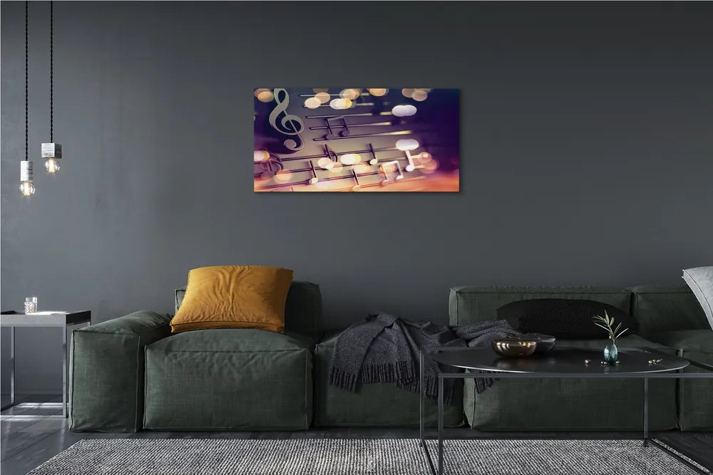 Duży obraz na płótnie Elegancja Muzycznego Zapisu