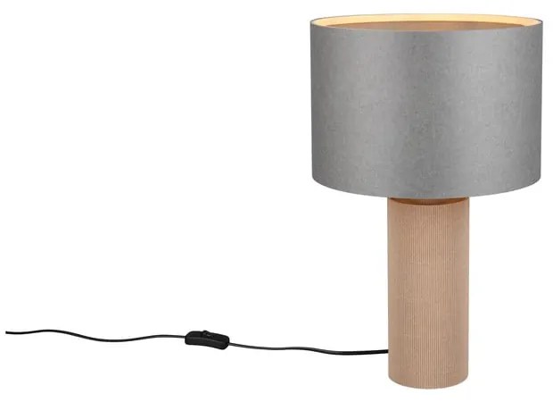 Szaro-beżowa lampa stołowa (wysokość 48 cm) Canio – Trio