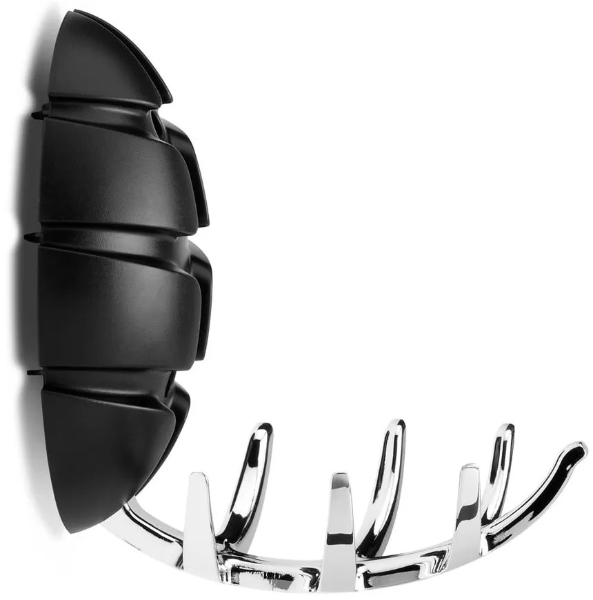 Czarny/w kolorze srebra z połyskiem ścienny plastikowy haczyk Bug – Spinder Design