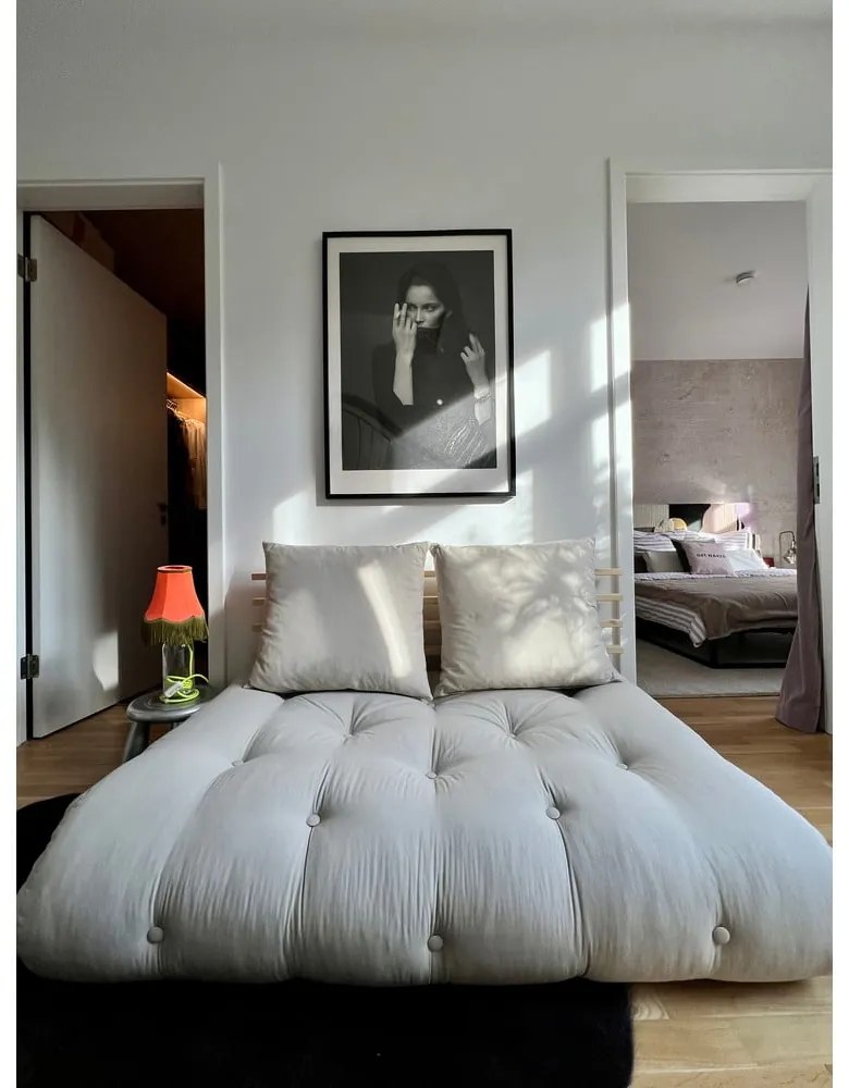 Sofa rozkładana z lnianym obiciem Karup Design Shin Sano Natural/Linen