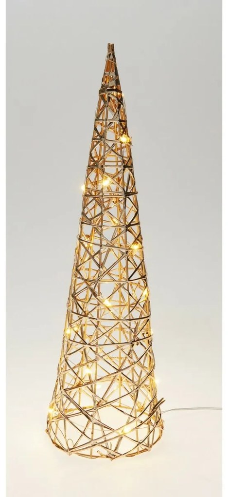 Świąteczny stożek świecący Champagne, 40 x 12 cm, 20 mikrodiod LED, na baterie, 40 cm