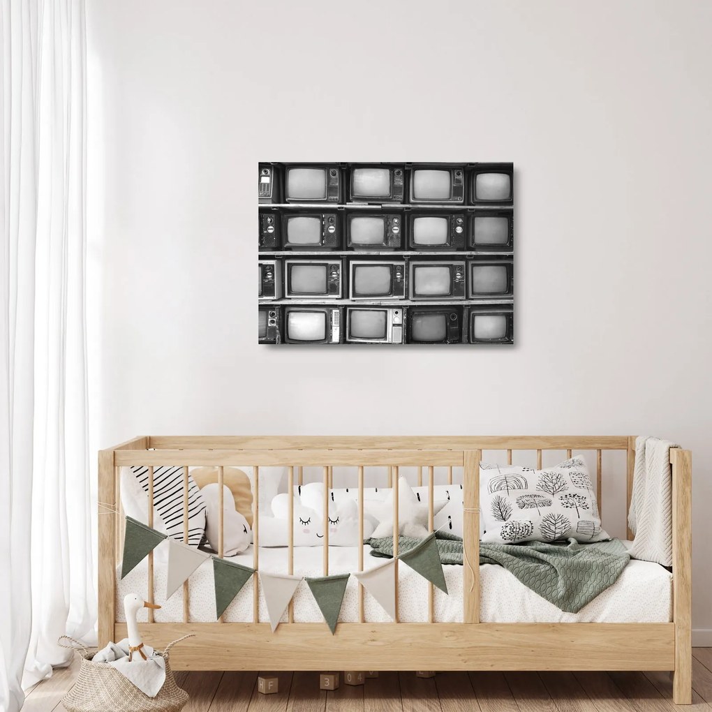 Obraz na szkle - Retro TV (70x50 cm)