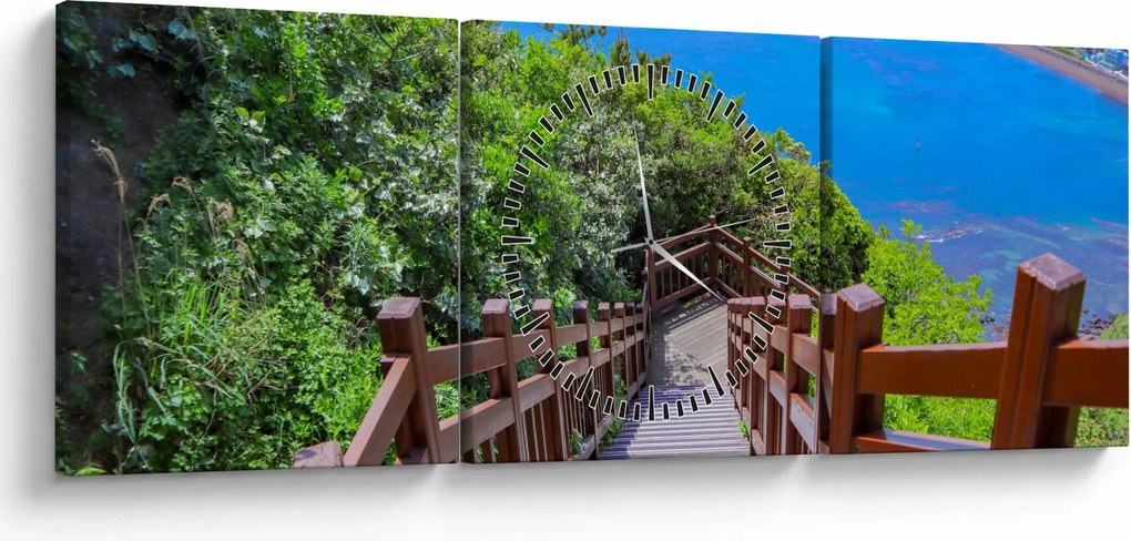 Obraz - Panorama (z zegarem) (90x30 cm)