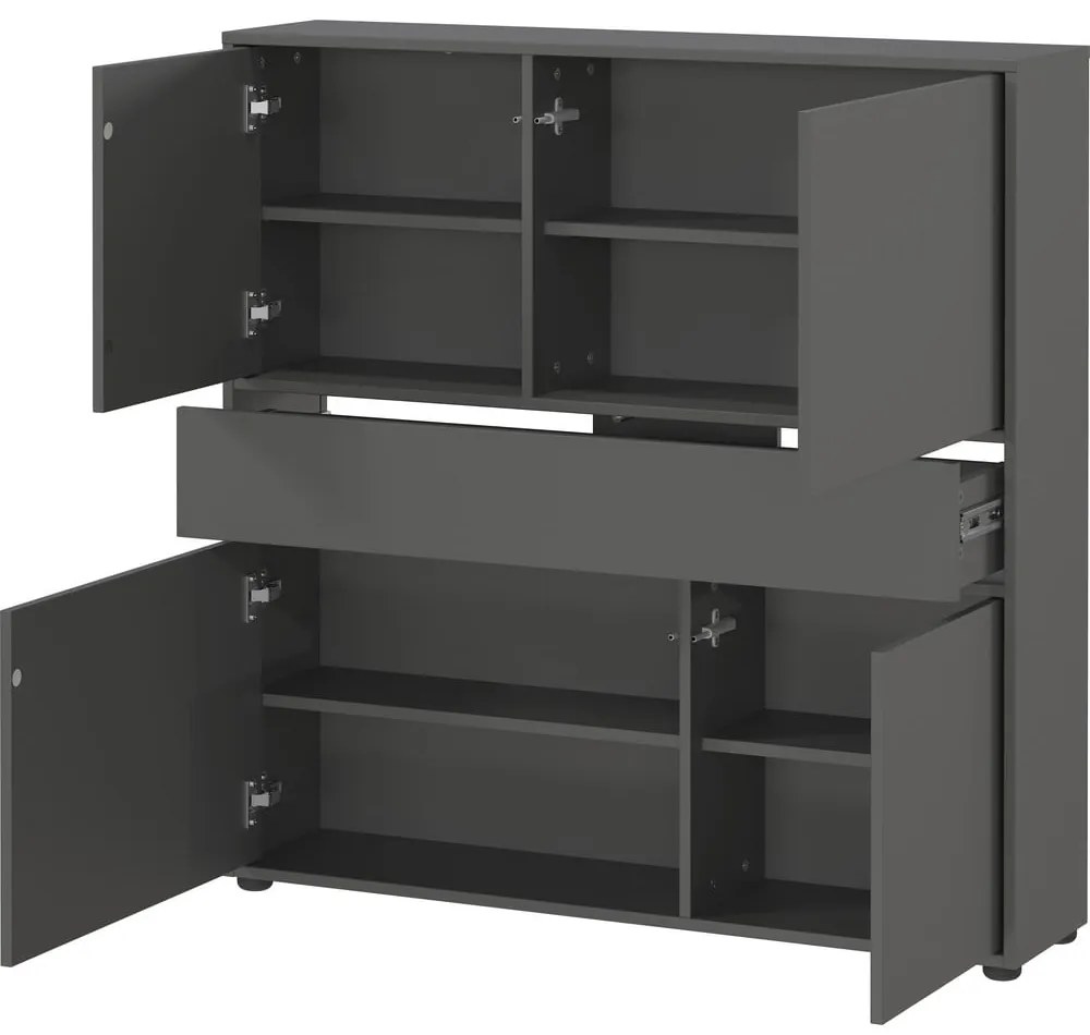 Antracytowa szafka 105x108x25 cm Ameca 2.0 – Germania