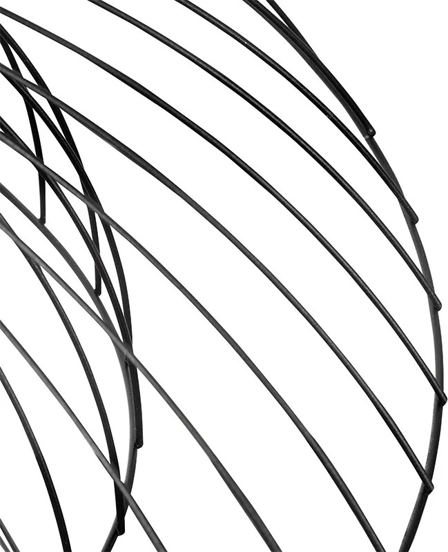 Designerska lampa sufitowa czarna 66 cm - Pua