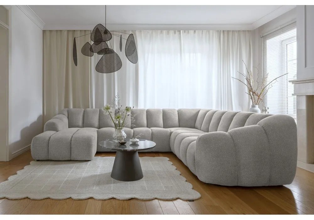 Jasnoszary narożnik (prawostronny/w kształcie litery U) Shell – Miuform