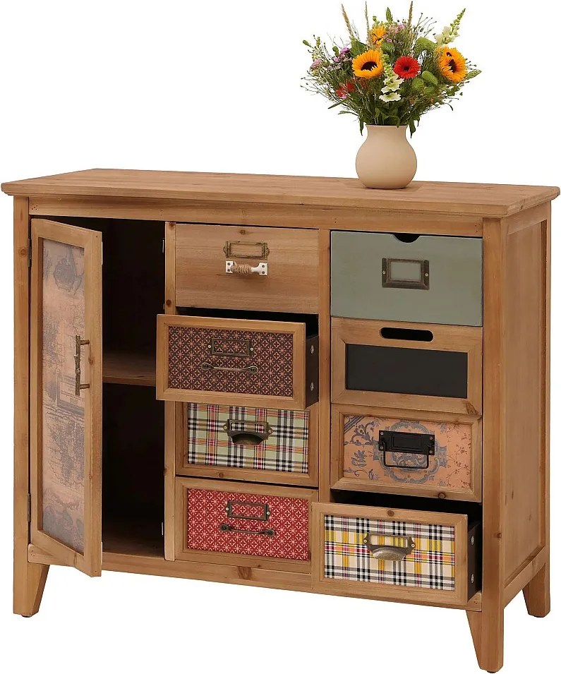 Komoda aptekarska MCW-O63,  korpus naturalny