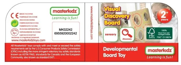 Masterkidz sensoryczna tablica lustra i soczewki zakrzywienia obrazu montessori