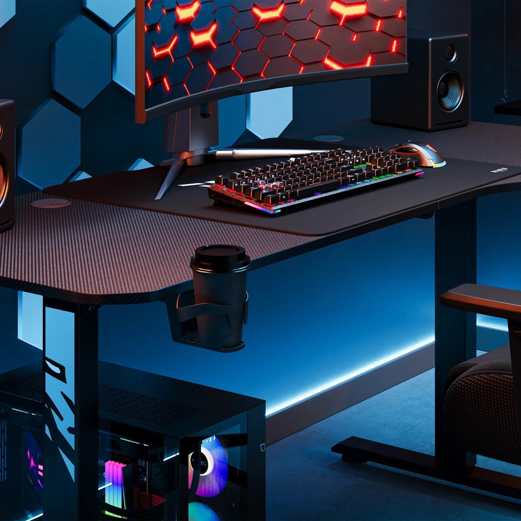 Biurko z regulacją wysokości DIABLO X-TENSIO 1600 czarne