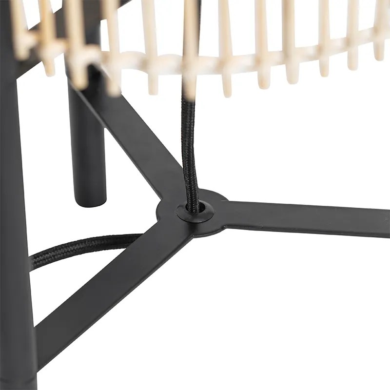 Skandynawska lampa stołowa z bambusa - Natasja