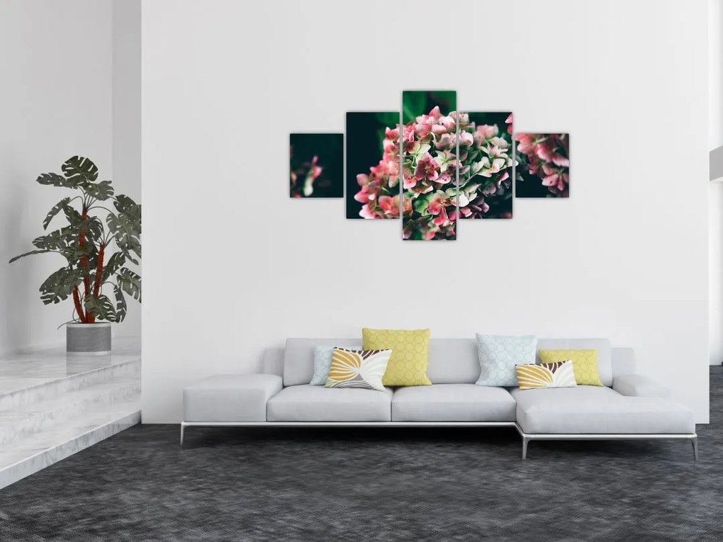 Obraz - Fragment Hortensji (125x70 cm)