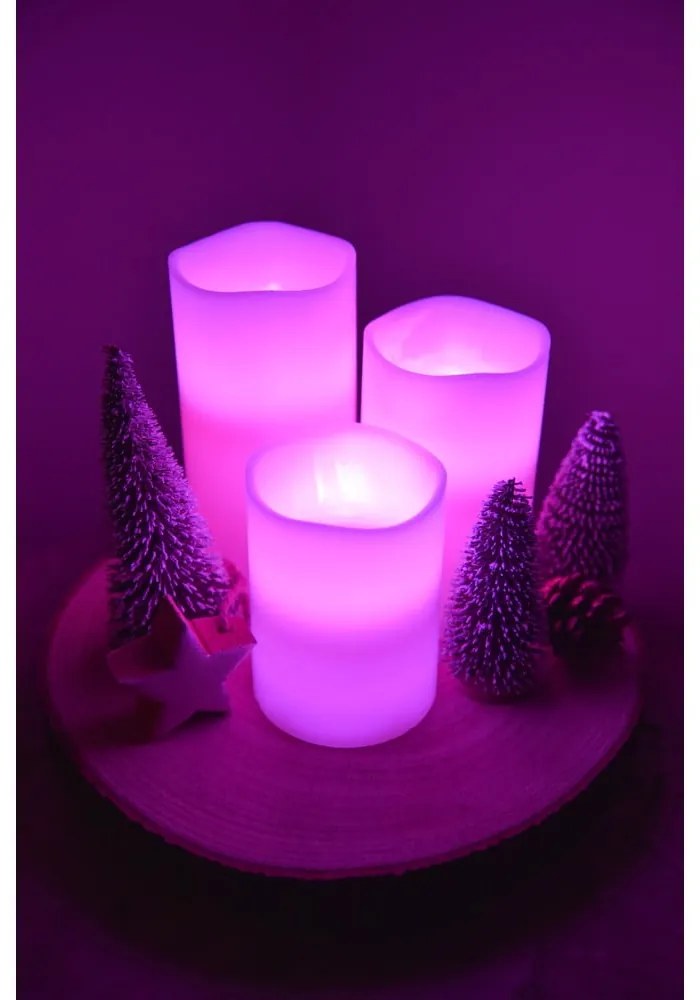 Świeczki LED zestaw 3 szt. (wysokość 10 cm) – Hilight