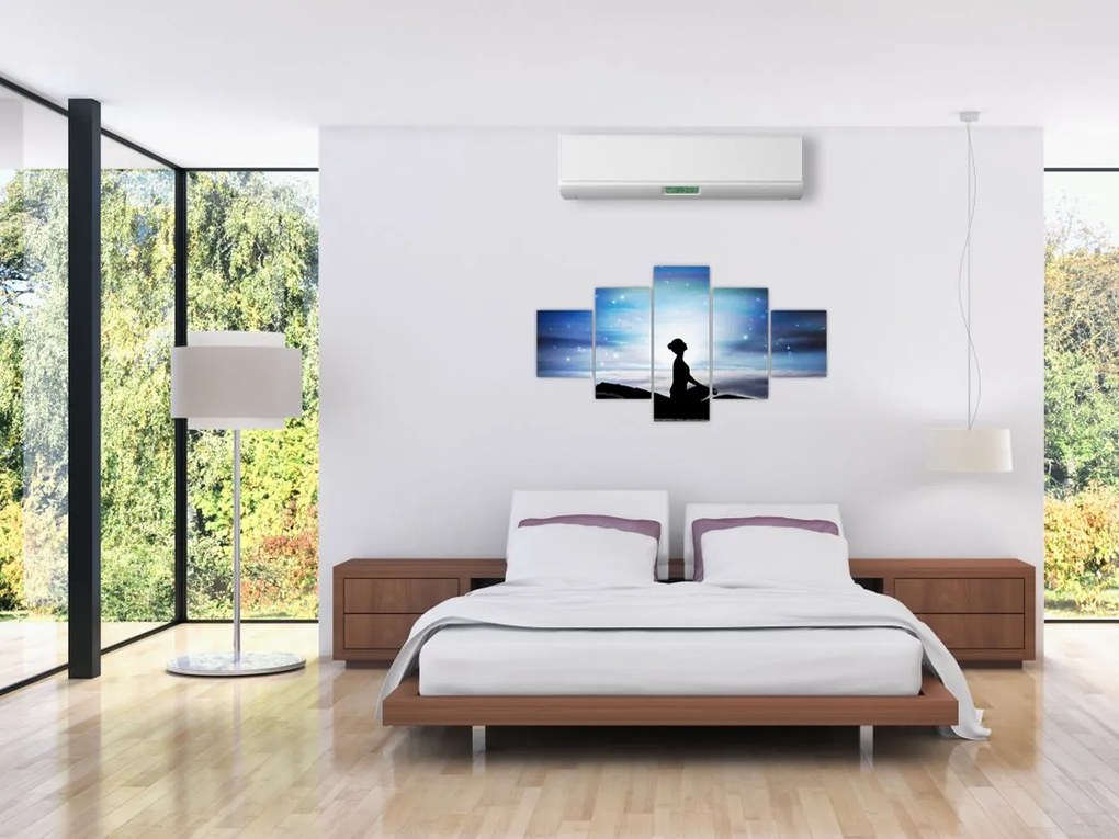 Obraz medytującej kobiety (125x70 cm)