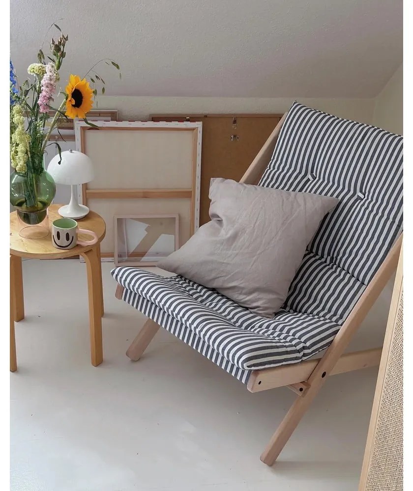 Fotel rozkładany Karup Design Boogie Raw/Beach Blue