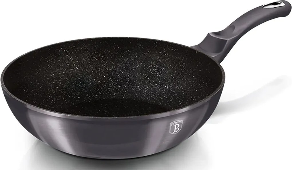 Aluminiowy wok z potrójną powłoką granitową 28cm S6-H17