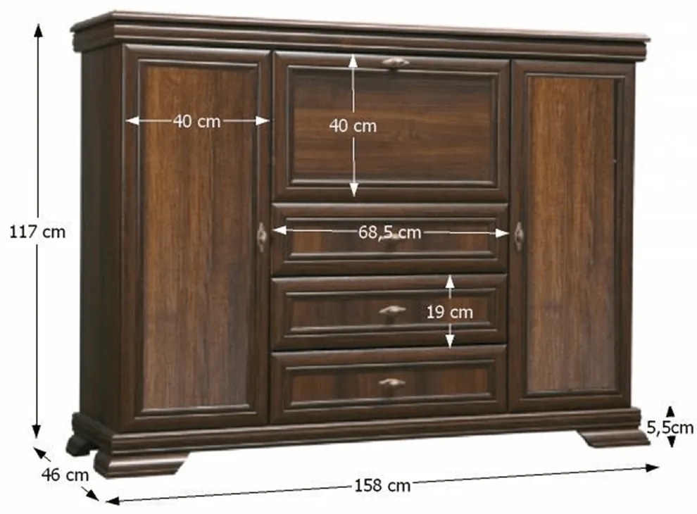 Komoda KORA KK6P, samo king