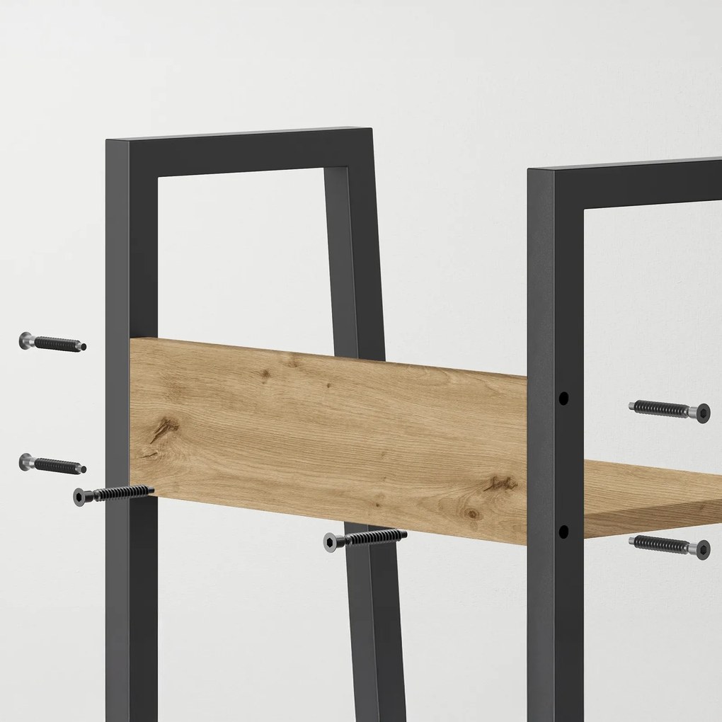 Regał loftowy na książki 5 półek Faro 088, dąb artisan