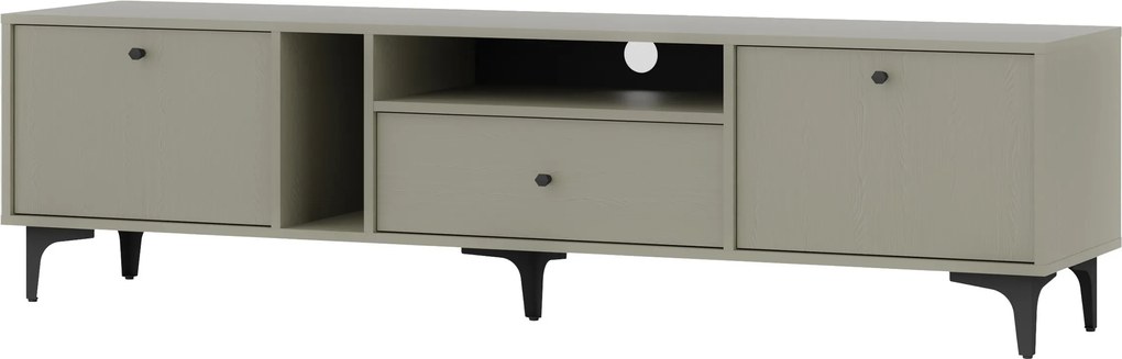Szafka RTV stojąca TORINO 180 cm do Salonu pod Telewizor 1 Szuflada - Odcienie zieleni