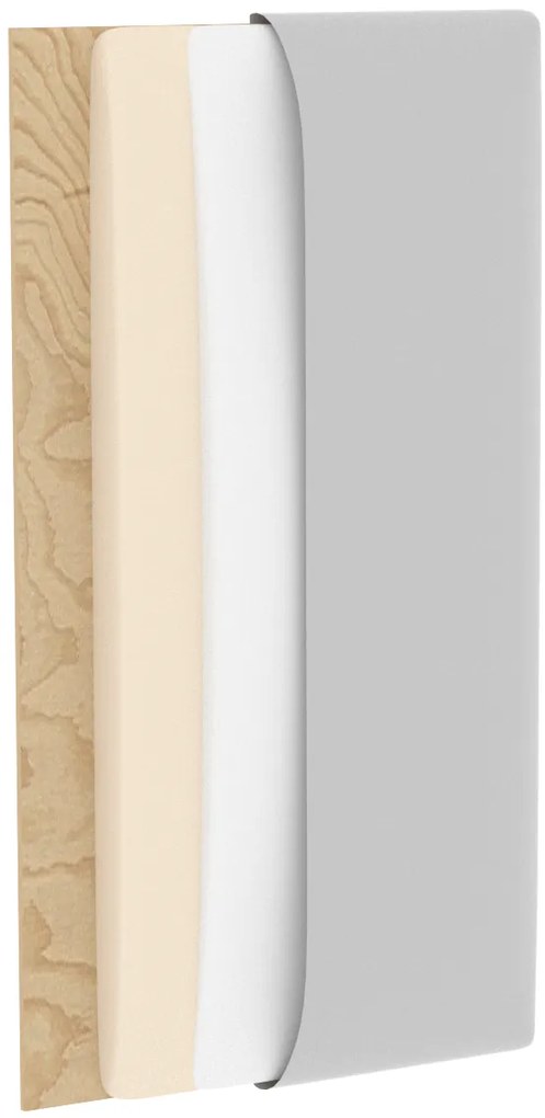 Tapicerowany panel ścienny QUADRATTA 20x60 cm - różne kolory Kolor: Jasnoszary