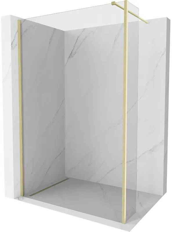 Mexen Kioto ścianka prysznicowa Walk-in 110 x 30 cm, transparent, złota szczotkowana - 800-110-212-55-00-030