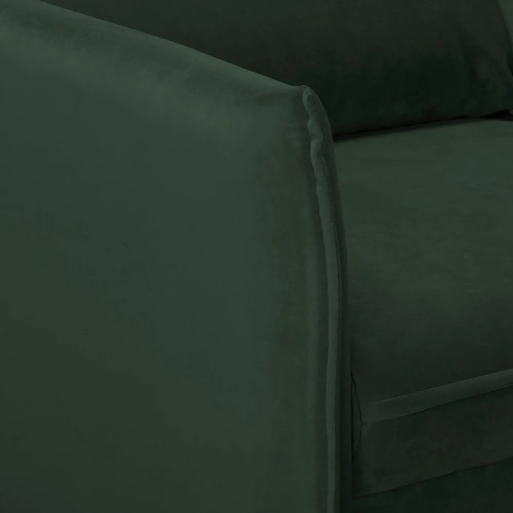 Ciemnozielona aksamitna sofa 138 cm Juli – Ropez